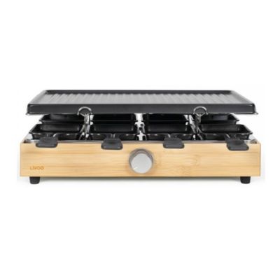 Livoo Appareil à raclette - DOC336 - 8 personnes - grill - bambou Noir - vue 3