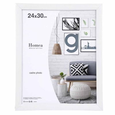 Homea Cadre Photo Déco Pep's 24x30cm Blanc - vue 2