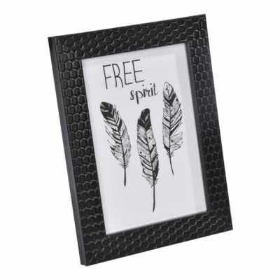 Homea Cadre Photo Déco Nid d'Abeilles 24x30cm Noir - vue 2