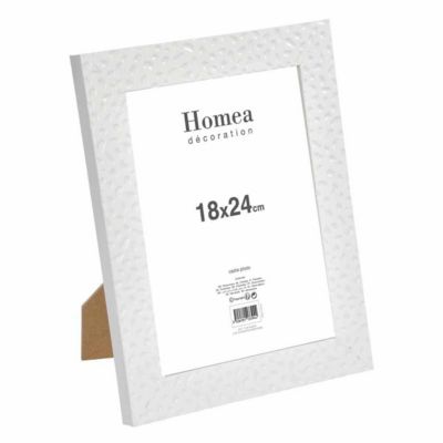Homea Cadre Photo Déco Goutte d'Eau 18x24cm Blanc - vue 3