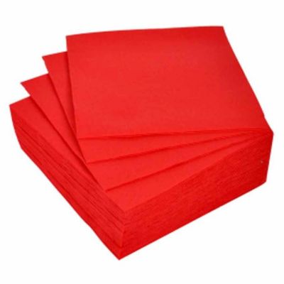 Homea Lot de 40 Serviettes en Papier Vitamine 38x38cm Rouge - vue 2