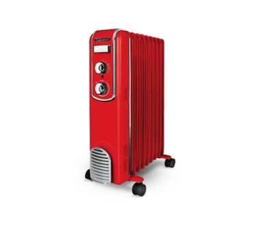 Radiateur à  bain d'huile 2000 W  pour 20 m²  rouge  l.45 x P.24 x H.63 cm  Thomson Fifty THBDH09VR