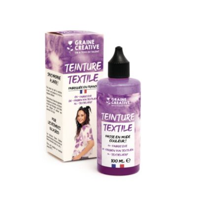 Graine Créative Teinture textile embout fin 100mL Violet - Origine France - vue 2