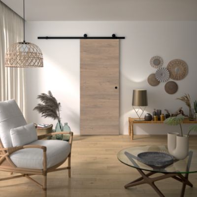 Kit Porte Coulissante OPTIMUM RIO + RAAP NO H 204 x 83 x 3 6 cm Acier Coloris Installation rapide - vue 2