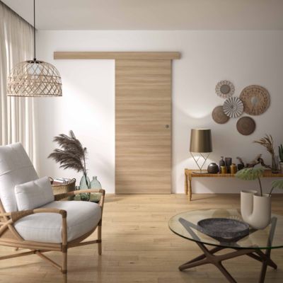 Kit Porte Coulissante OPTIMUM BARBADE2 H 204 x 83 x 3 6 cm MDF Haute qualité Installation facile - vue 2