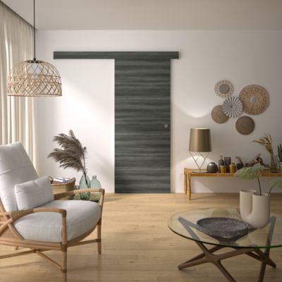 Kit Porte Coulissante OPTIMUM MILANO2 H 204 x 83 x 3 6 cm MDF Haute qualité Installation facile - vue 2