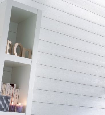 Lambris bois ISB sapin brossé naturel L. 235cm x l. 13,5cm x Ép. 1,2cm