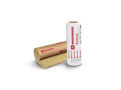 Rouleau laine de roche Rockwool Roulrock kraft - 1,2 x 5 m ép.100 mm (vendu au rouleau)