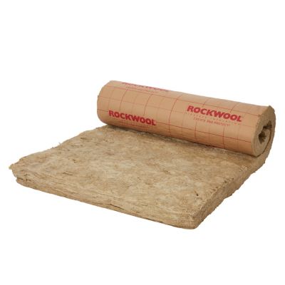 Rouleau laine de roche Rockwool Roulrock kraft - 1,2 x 2,4 m ép.200 mm R. 5,1 Km²/W (vendu au roulea