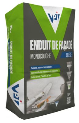 Enduit façade monocouhe gris cendre 25 kg