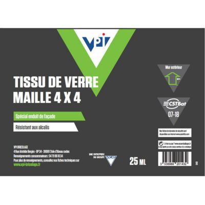 Trame tissu de verre VPI 4 x 4 mm 25m