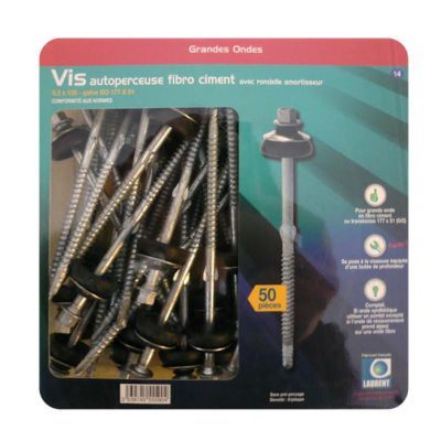 Lot de 50 vis autoperceuse pour plaque fibro ciment