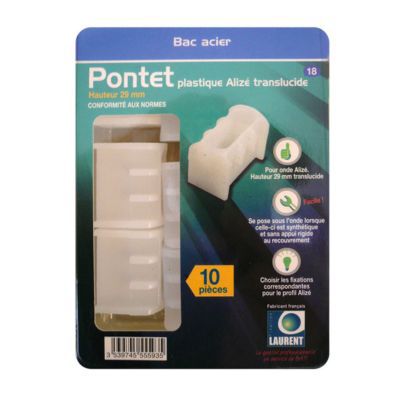 10 pontet pour plaque polyester Alizé +