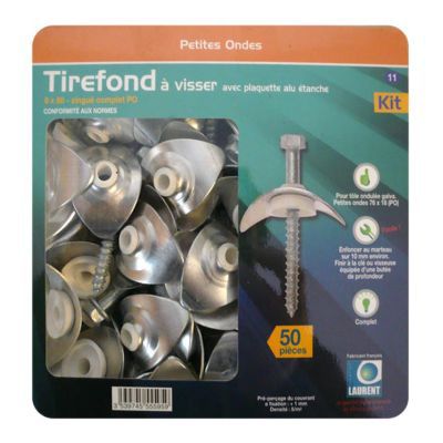 Kit de 50 fixations pour plaque galva petites ondes