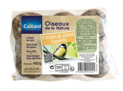Boules de graisse pour oiseaux Suprême 6 x 80g