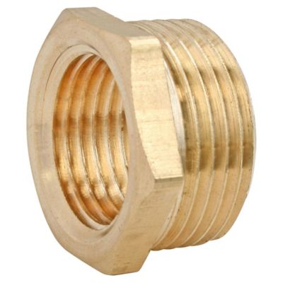 Bague de reduction laiton Mâle 20/27 (3/4) - Femelle 15/21 (1/2), lot de 2