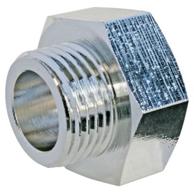 Réduction laiton chromé Femelle 15/21 (1/2) - Mâle 12/17 (3/8), lot de 2