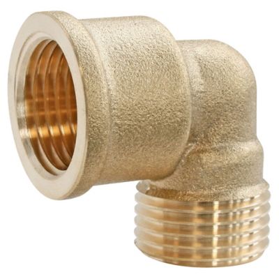 Coude laiton Mâle Femelle 15/21 (1/2), lot de 2