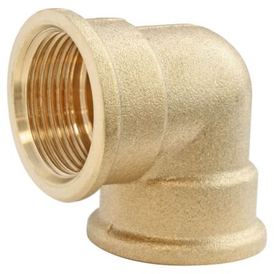 Coude laiton double Femelle 15/21 (1/2), lot de 2