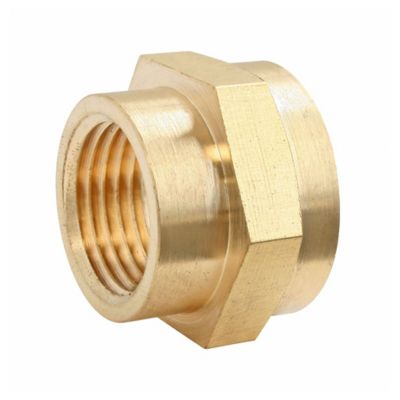 Manchon réduit laiton Femelle 15/21 (1/2) - Femelle 12/17 (3/8), lot de 2