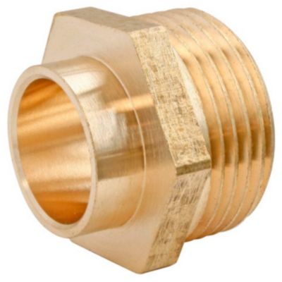 Raccord laiton droit à souder sur tube cuivre Ø16 - sortie mâle 20/27 (3/4), lot de 2