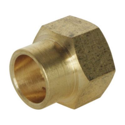 Raccord laiton droit à souder sur tube cuivre Ø12 - sortie femelle 12/17 (3/8), lot de 2