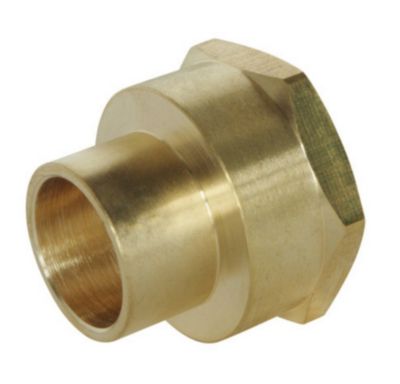 Raccord laiton droit à souder sur tube cuivre Ø14 - sortie femelle 15/21 (1/2), lot de 2