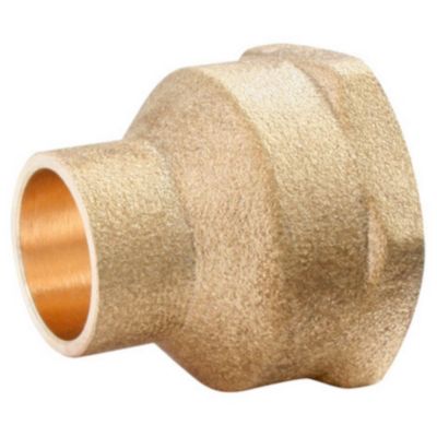 Raccord laiton droit à souder sur tube cuivre Ø14 - sortie femelle 12/17 (3/8), lot de 2