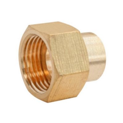 Raccord 2 pièces droit à souder sur tube cuivre Ø14 - sortie femelle 15/21 (1/2)