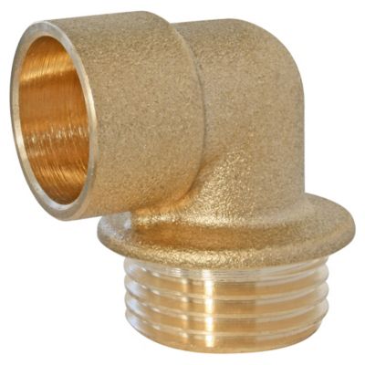 Raccord laiton coudé à souder sur tube cuivre Ø12 - sortie mâle 12/17 (3/8)