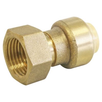 Raccord écrou tournant à clipser pour tube cuivre ou PER Ø12 - Femelle 15/21 (1/2)