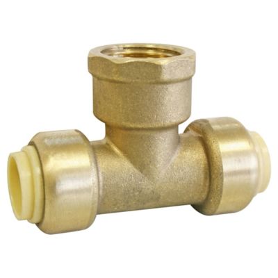 Té femelle à clipser pour tube cuivre Ø14 - Femelle 15/21 (1/2)