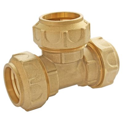 Té laiton égal pour PE Ø25