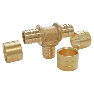 Té égal à glissement pour tube PER Ø16, lot de 2