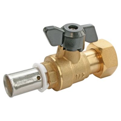 Mini vanne à sphère à sertir pour PER Ø12 - sortie femelle 15/21 (1/2)