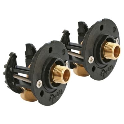 Fixation pour robinetterie Lavabo pour PER Ø16 raccord à compression sortie mâle 12/17 (3/8)