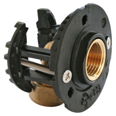 Fixation pour robinetterie Machine à laver pour PER Ø12 raccord à compression sortie femelle 15/21 (