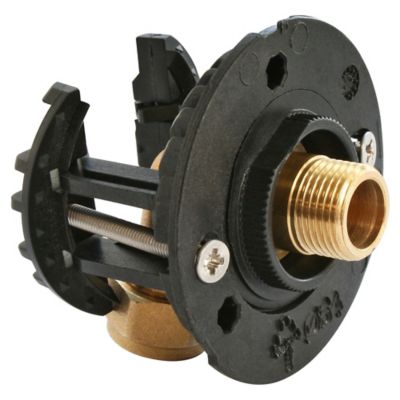 Fixation pour robinetterie WC pour PER Ø12 raccord à compression sortie mâle 12/17 (3/8)