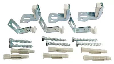 Jeu de 3 fixations réglables pour radiateur acier à  panneau sans étrier Somatherm for you