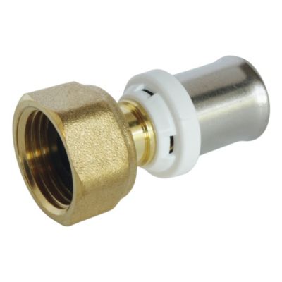 Raccord droit à sertir tube multicouche Ø16 mm femelle 12 Somatherm for you 10 pièces