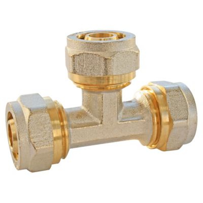 Té égal à compression pour tube Multicouche Ø20