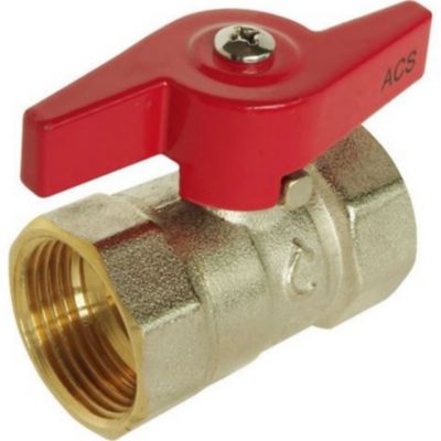 Vanne à sphère femelle/femelle manette papillon 15x21