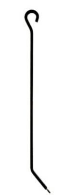 Tisonnier de cheminée Dixneuf Tribu noir 50 cm
