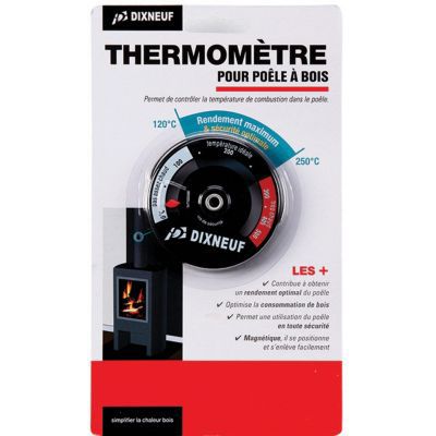 Thermomètre magnétique pour poêle et cheminée