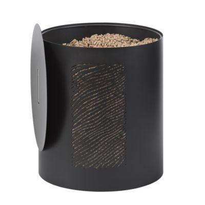 Réservoir à granulés en acier Dixneuf Dune noir