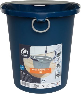 Seau design France 14L Elephant bleu