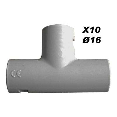 Zenitech Té Tube IRL Ø16mm Lot de 10 - vue 1