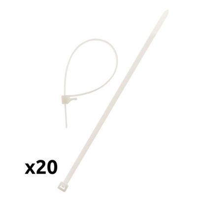 20 colliers de câblage 4 8x 200mm Zenitech