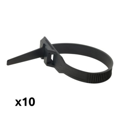 Lot de 10 colliers de câblage 9x 180mm Zenitech