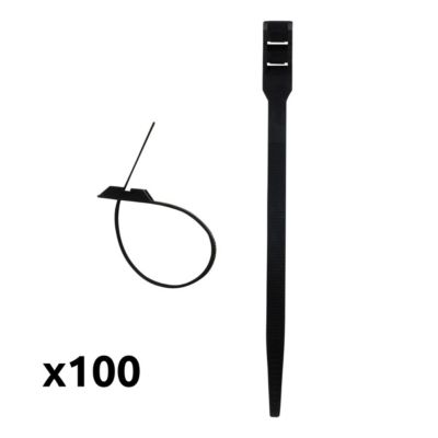 Lot de 100 colliers de câblage 9x 180mm Zenitech